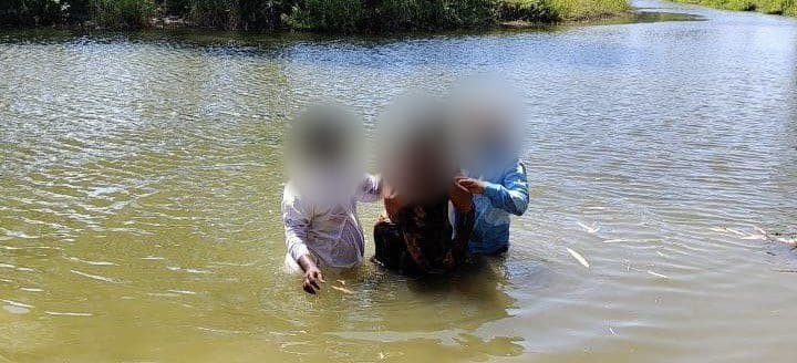 A baptism in Northern India