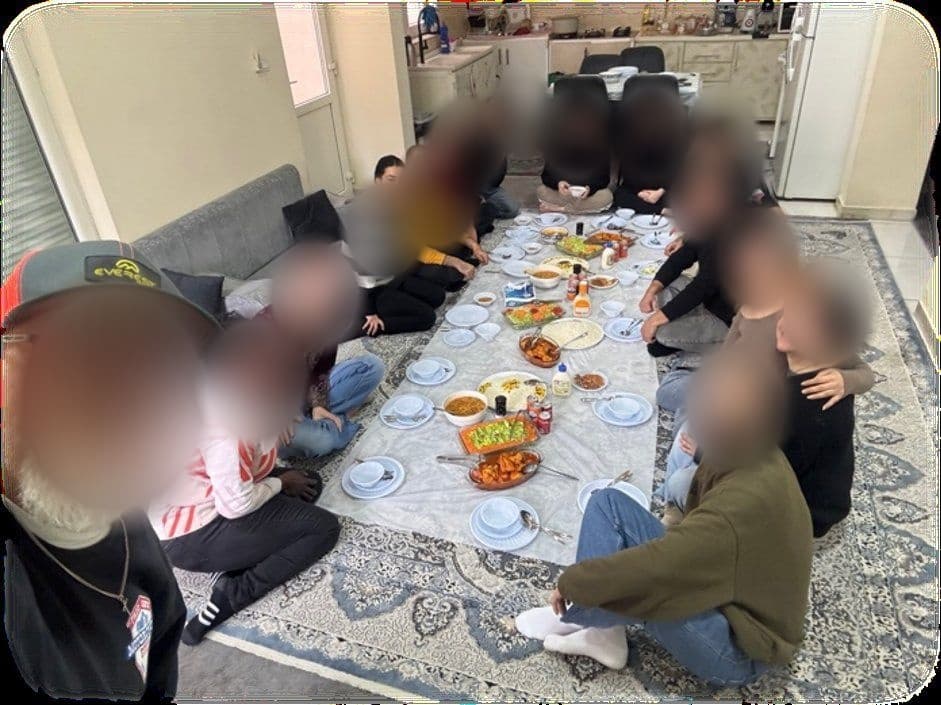Believers from across the region sharing a meal