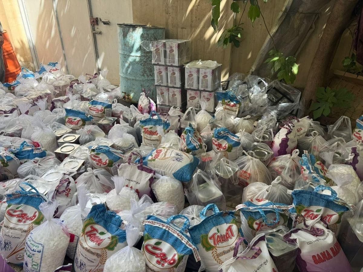 Food baskets prepared for families in need