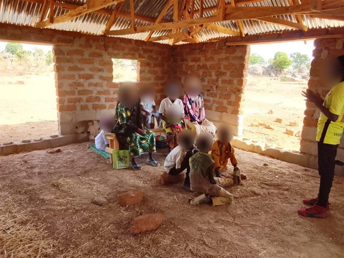 A new village house church gathering in Nigeria